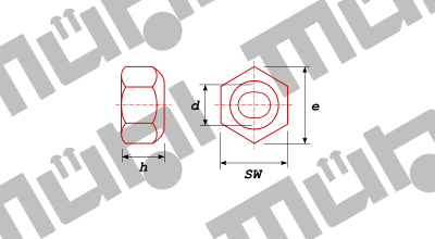 DIN 980 / ISO 10513 Ganzmetall Sicherungsmuttern, Ausführung V